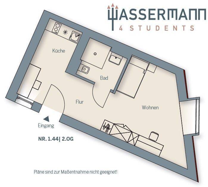 Großzügiges möbliertes Apartment für Studierende – Citynahe Lage – 91054 Erlangen – Vorschaubild 3