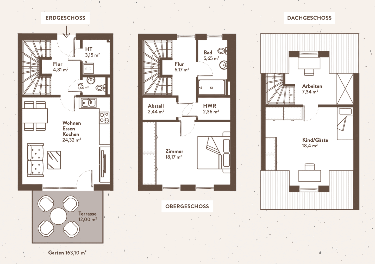 Reihenendhaus mit Galerie & Dachstudio – Ihr neues Zuhause mit viel Licht und Privatsphäre – 22149 Hamburg – Vorschaubild 4