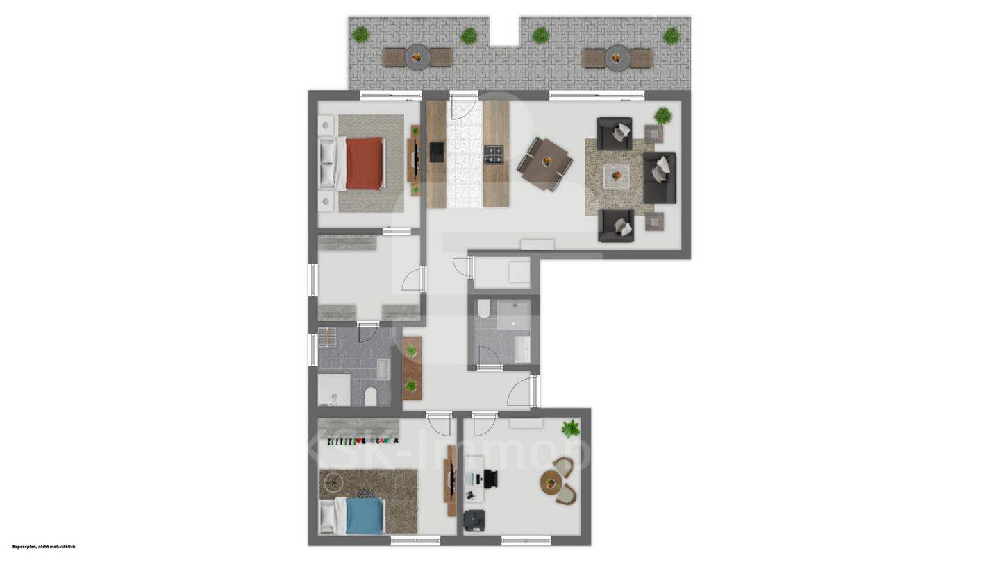 Stilvolle Familienwohnung im exklusiven Bauhaus-Ensemble in Köln-Junkersdorf! – 50858 Köln – Vorschaubild 4
