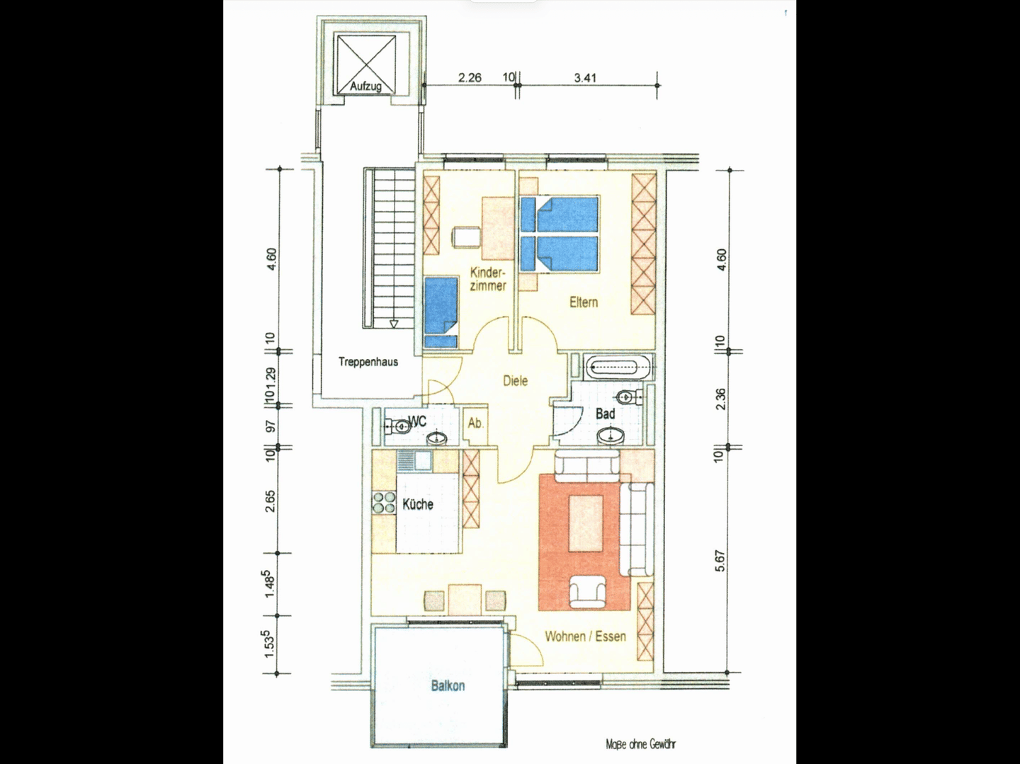 3 Zimmer Wohnung mit Aufzug und Balkon – 46149 Oberhausen – Vorschaubild 4