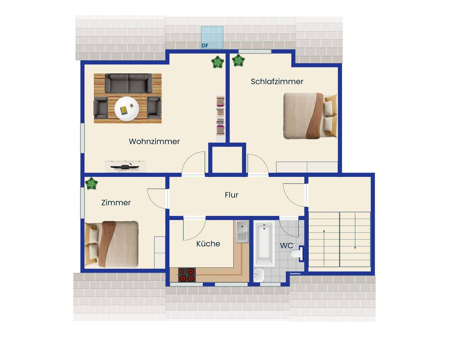 Charmante 3-Zimmer-Dachgeschosswohnung mit traumhafter Aussicht über Uhlbach – 70329 Stuttgart – Vorschaubild 3