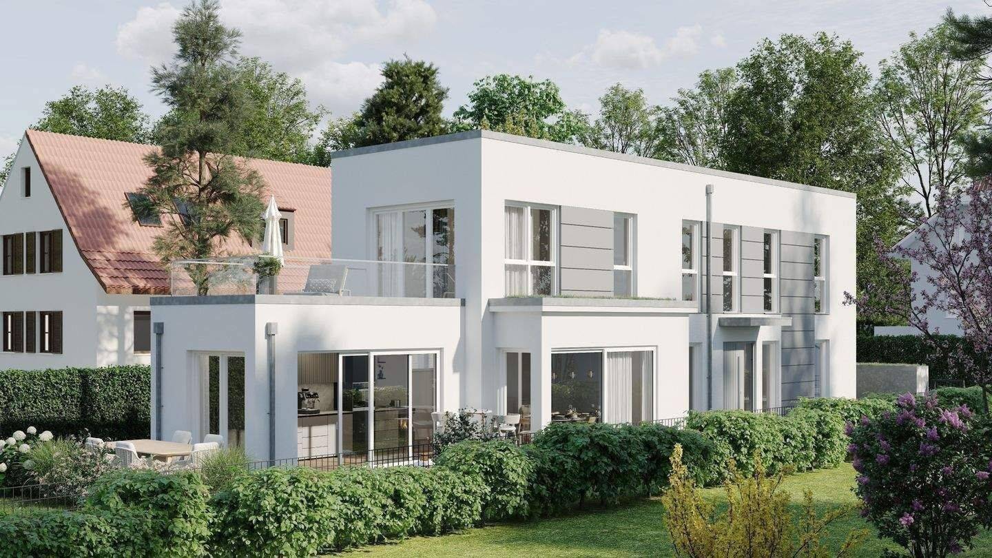 Keine Vorfinanzierung – Fertigstellung noch in 2026!: Exklusives Einfamilienhaus in moderner Architektur in grüner Lage – 81825 München! – 81825 München – Vorschaubild 3