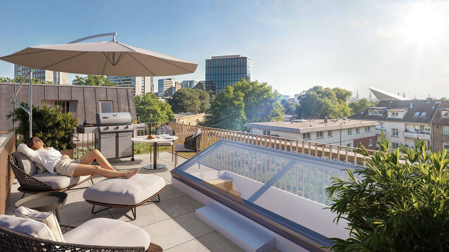 schröders. – Zwei Zimmer, 75,35 m² mit Terrasse in Alsternähe – 22087 Hamburg – Vorschaubild 3