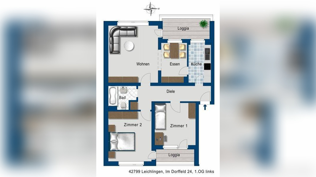 3 Zimmer Wohnung in Leichlingen – 42799 Leichlingen (Rhld.) – Vorschaubild 3