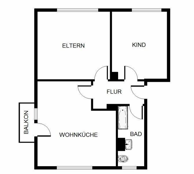 Schön geschnittene 2-Zimmer-Wohnung! – 67061 Ludwigshafen am Rhein – Vorschaubild 3