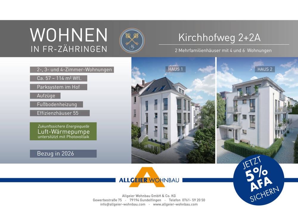 Lichtdurchflutete 3-Zimmer-Wohnung mit Fußbodenheizung und Balkon – 79108 Freiburg im Breisgau – Vorschaubild 3