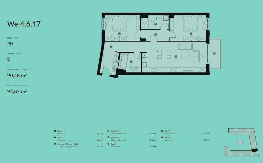 Prov.-frei: 3-Zimmer-Penthouse mit Balkon – 10243 Berlin – Vorschaubild 4