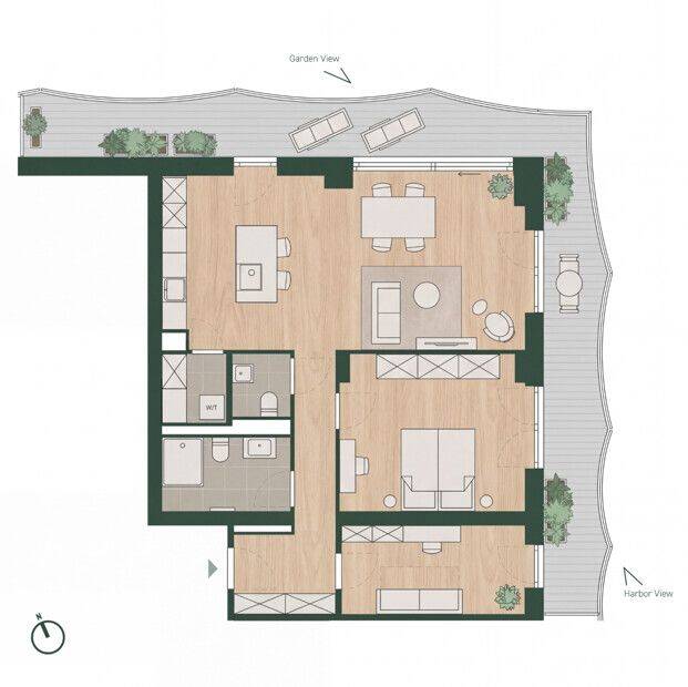 Großzügige 3-Zimmer-Neubauwohnung in erster Wasserlage am Baakenhafen – nachhaltig, hochwertig und modern – 20457 Hamburg – Vorschaubild 3
