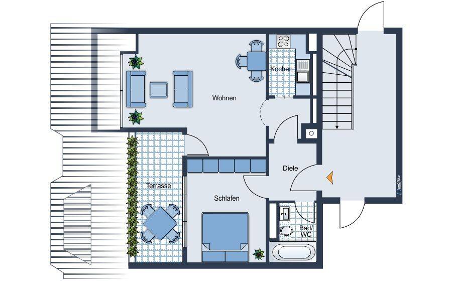 2-Zimmer-Dachgeschosswohnung mit Dachterrasse in München-Solln – 81479 München – Vorschaubild 11