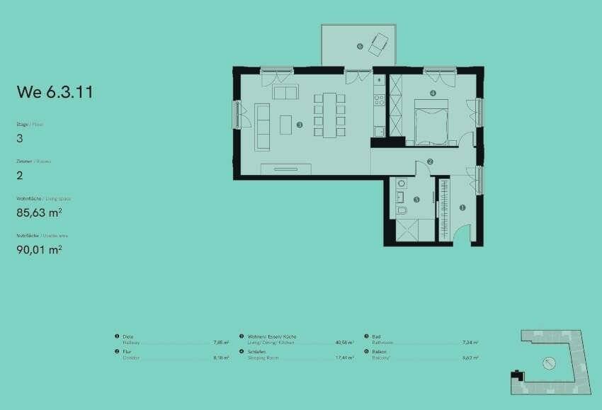 Prov.-frei: Neubau 2-Zimmer-Wohnung – 10243 Berlin – Vorschaubild 3