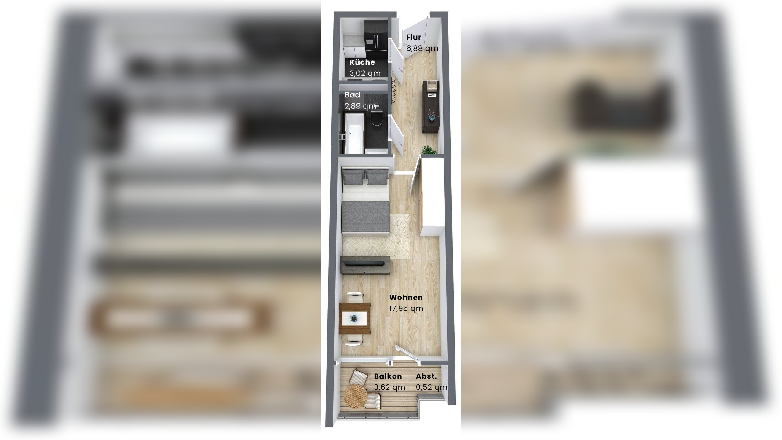 Gut geschnittene 1-Zimmer-Wohnung mit Balkon in Sendling – 81373 München – Vorschaubild 10
