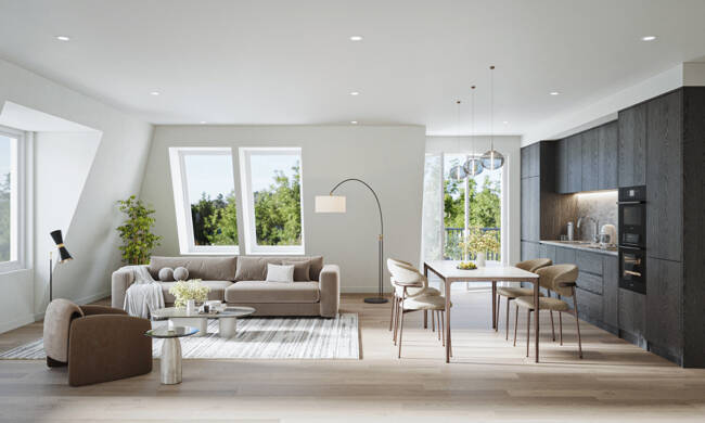 NEUBAU: 5-Zimmer-Maisonette-Dachgeschosswohnung mit Terrasse. 2 Ebenen, 3 Schlafzimmer, 2 Bäder – 81927 München – Vorschaubild 3