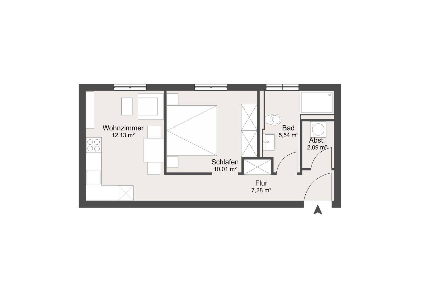 Traumhafte Neubauwohnung im Herzen der Stadt – Kompakte 2 Zimmerwohnung – 63067 Offenbach am Main – Vorschaubild 6