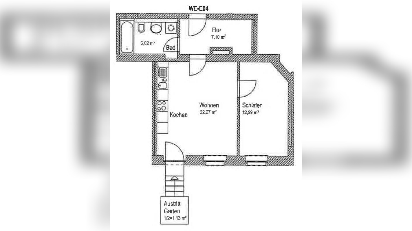 Helle Wohnung mit Gartenanteil, Parkettboden und offener Küche – 1277 Dresden – Vorschaubild 3