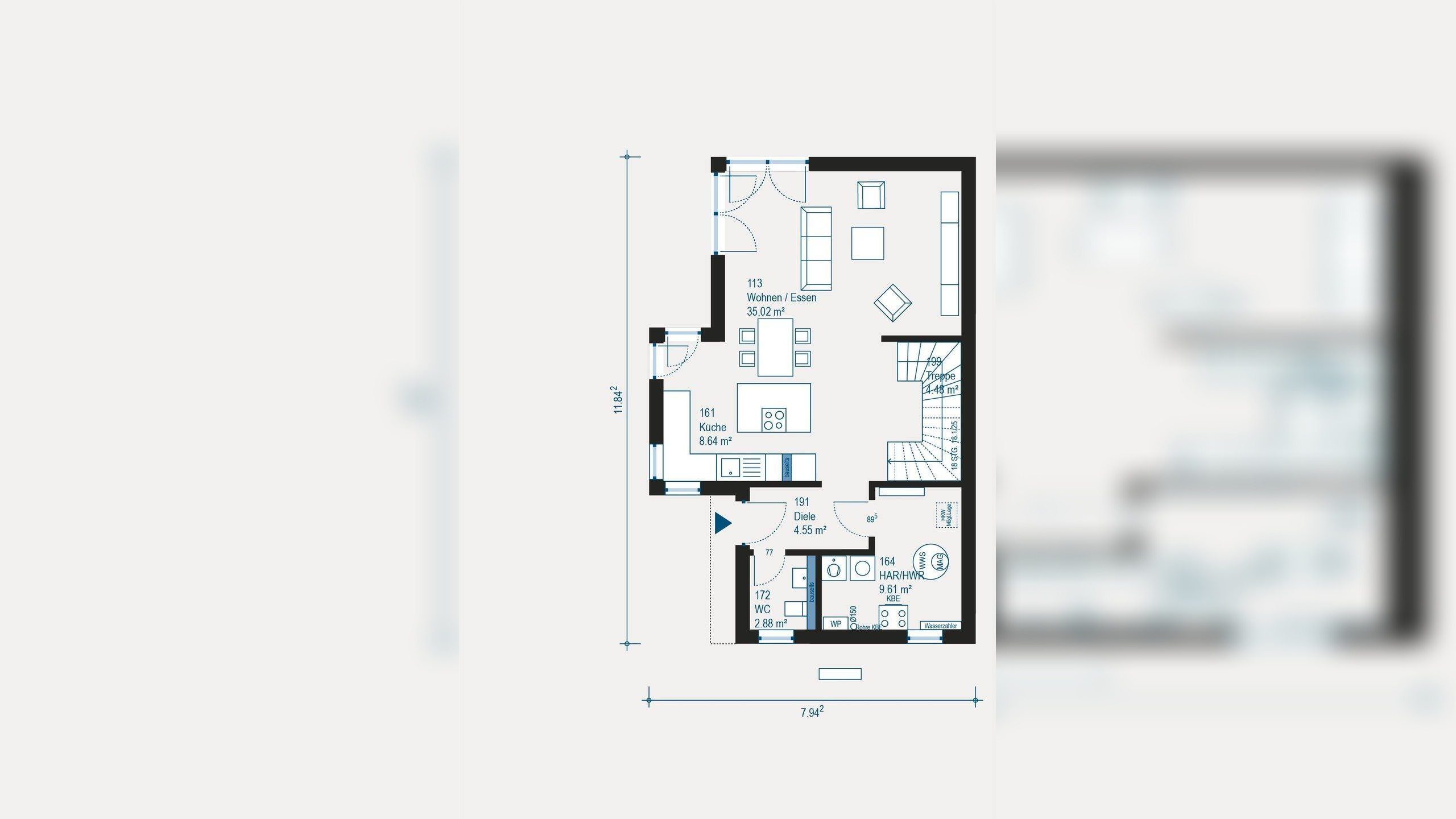 Moderne Doppelhaushälfte in Krefeld im Bauhausstil mit Flachdach – 47807 Krefeld – Vorschaubild 4