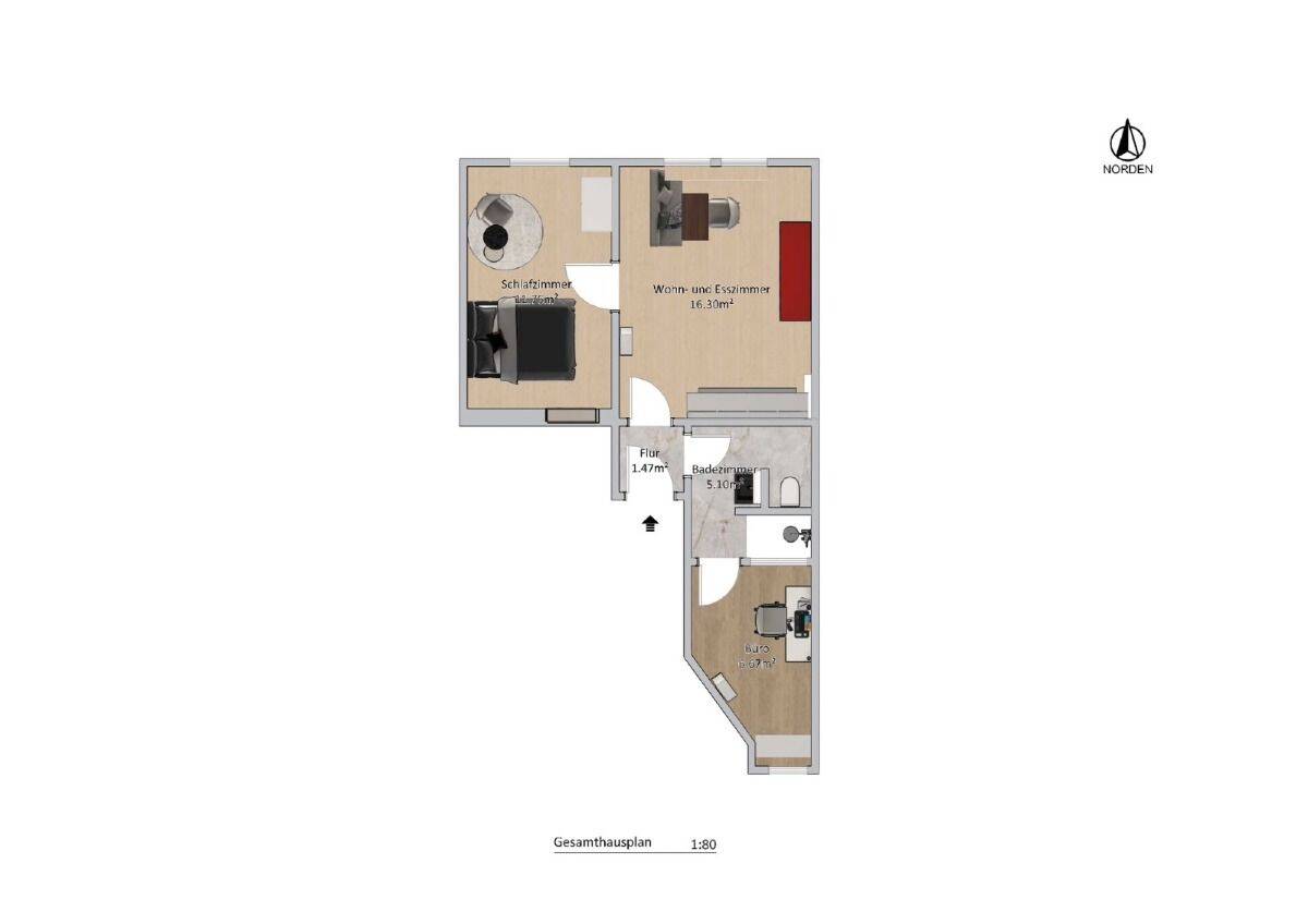 Befristete Vermietung – urban wohnen: 2,5-Zimmer-Wohnung in Wiesbaden Mitte – 65183 Wiesbaden – Vorschaubild 7