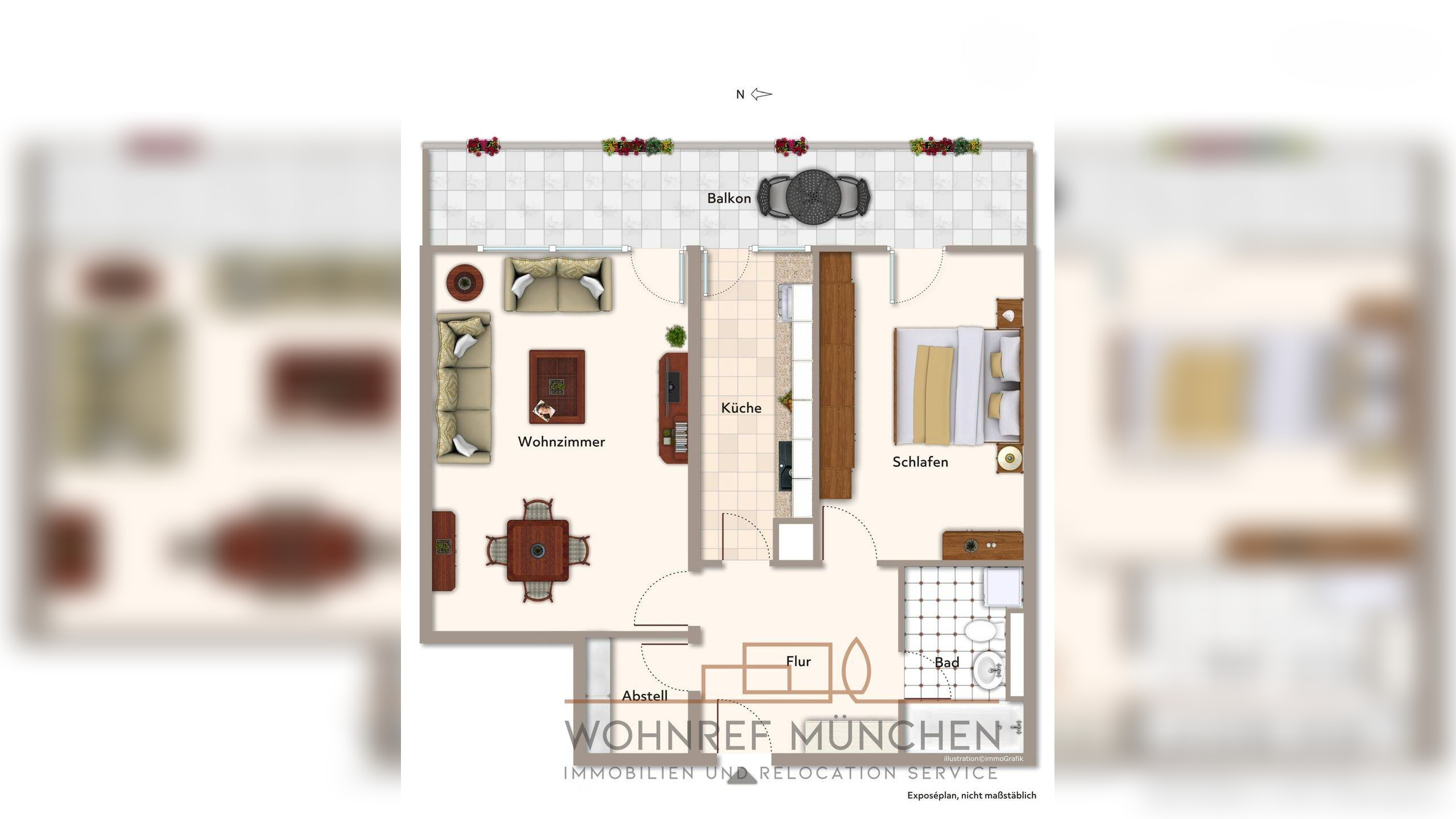 Über den Dächern von München – großzügige 2-Zimmer-Wohnung mit Alpenblick – 81477 München – Vorschaubild 10