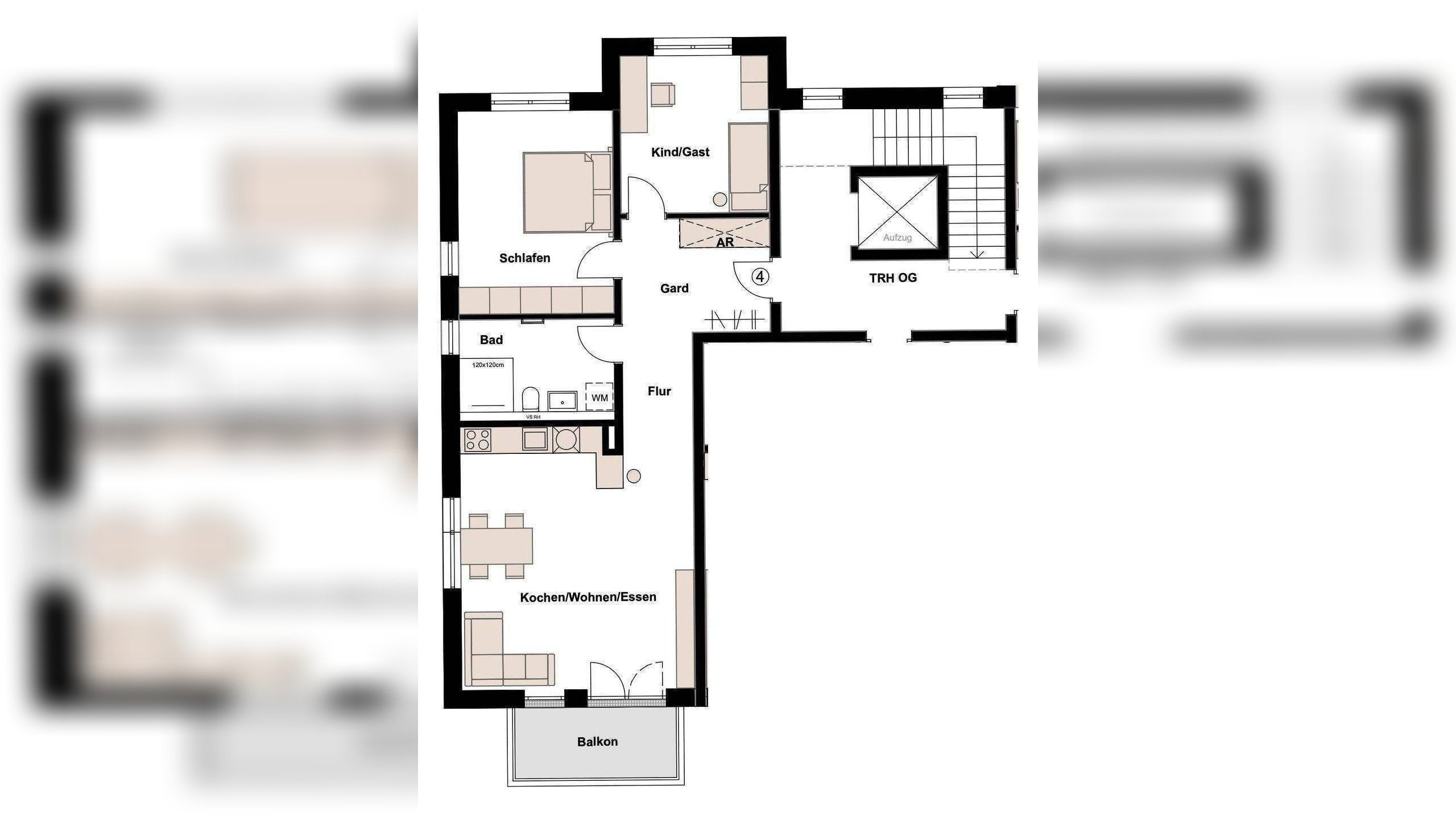 Erstbezug: schöne 3-Zi.-Whg. im 1.OG mit West-Balkon, Effizienz A+, Wärmepumpe, Bad mit Fenster, u.v.m. – 90765 Fürth – Vorschaubild 3