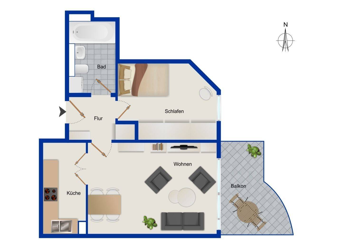 Erbpacht: Schöne 2-Zimmer-Wohnung in Köln-Junkersdorf – 50858 Köln – Vorschaubild 4