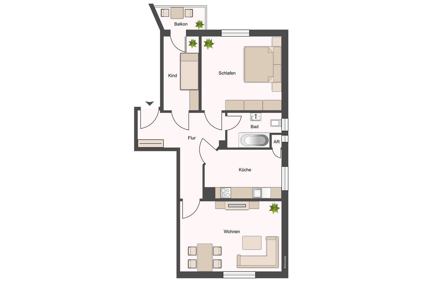 Mietfreie 2,5-Zimmer-Wohnung mit Balkon – 1129 Dresden – Vorschaubild 3