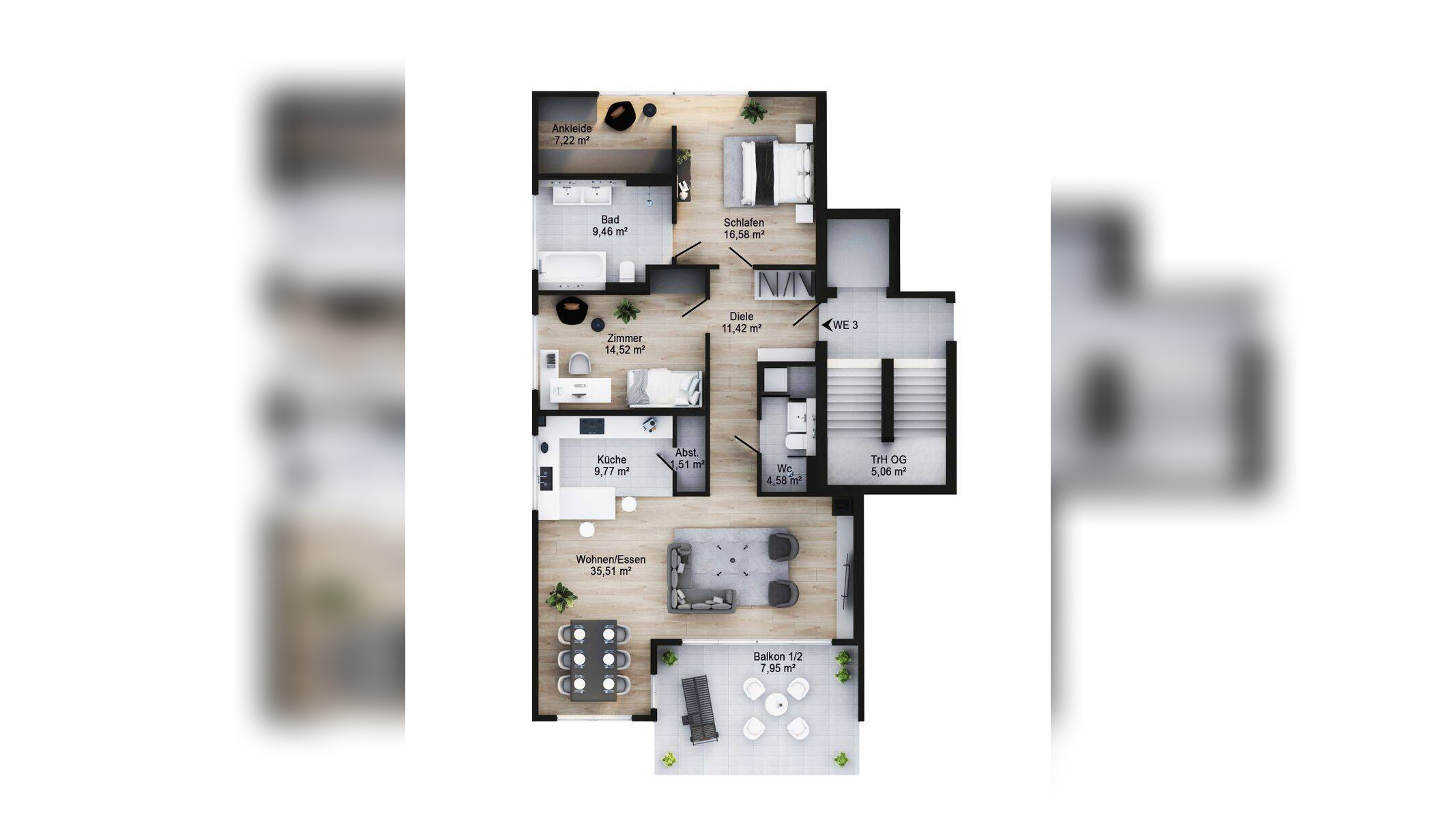 Zukunftssicher wohnen in Bonn-Schweinheim energieeffiziente 3-Zimmer-Neubauwohnung. – 53177 Bonn – Vorschaubild 3