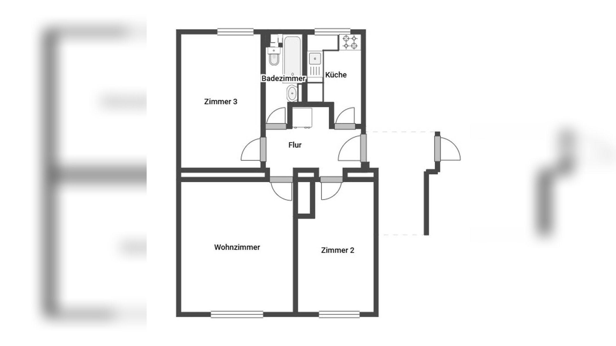 Bezugsfreie 3-Zimmer-Wohnung im Erdgeschoss in Berlin-Wilmersdorf – 10717 Berlin – Vorschaubild 5