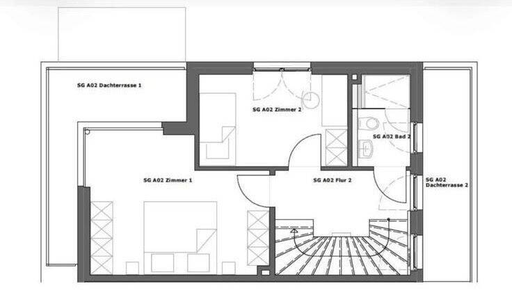 3,5-Zimmer Penthouse-Maisonnette Wohnung in Hamburg-Hummelsbüttel mit 2 PKW-Stellplätzen und Einbauküche – 22339 Hamburg – Vorschaubild 4
