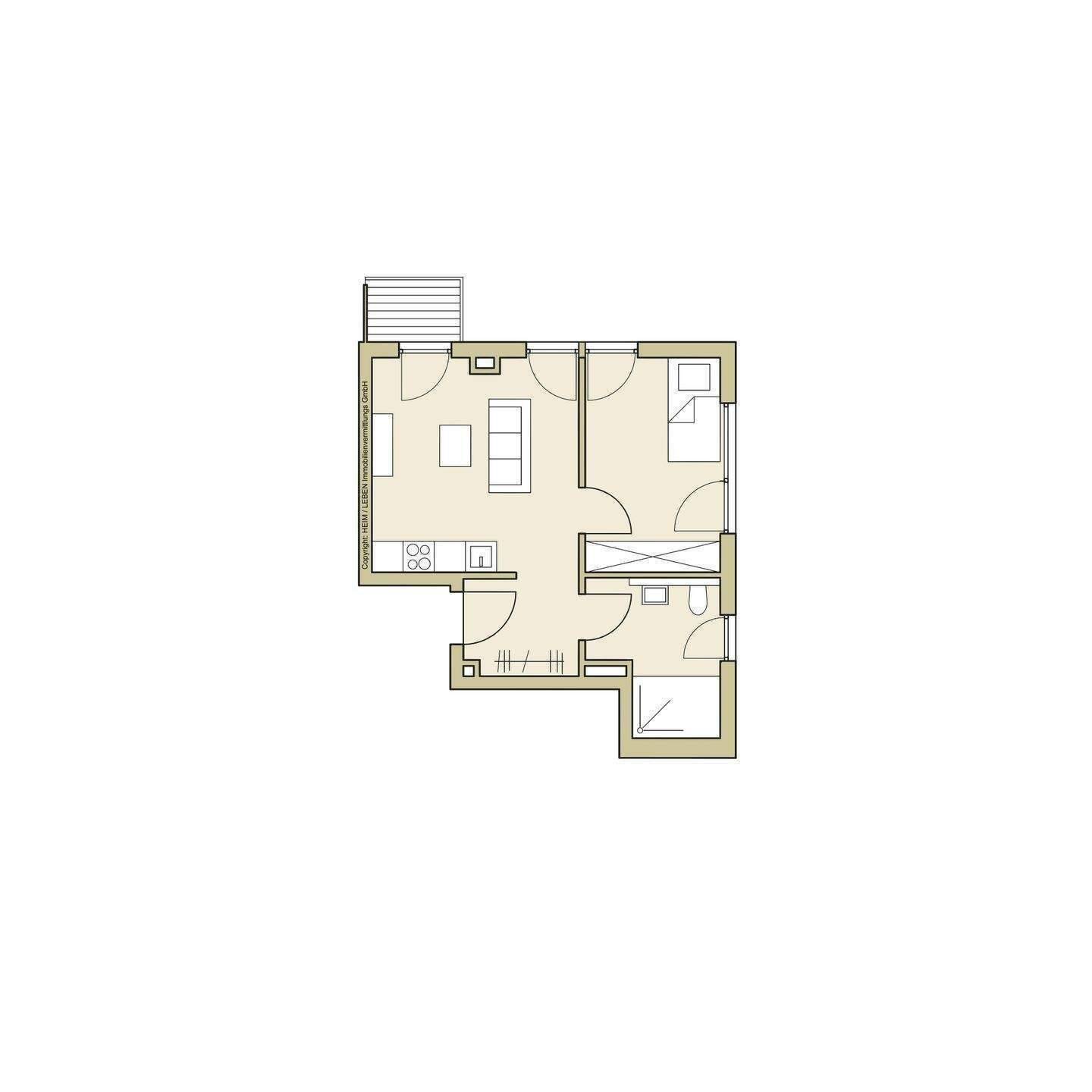 Whg 5 – Wohnensemble „Schönauer Weg“ – 2 Zimmer-Balkonwohnung – 81825 München – Vorschaubild 8