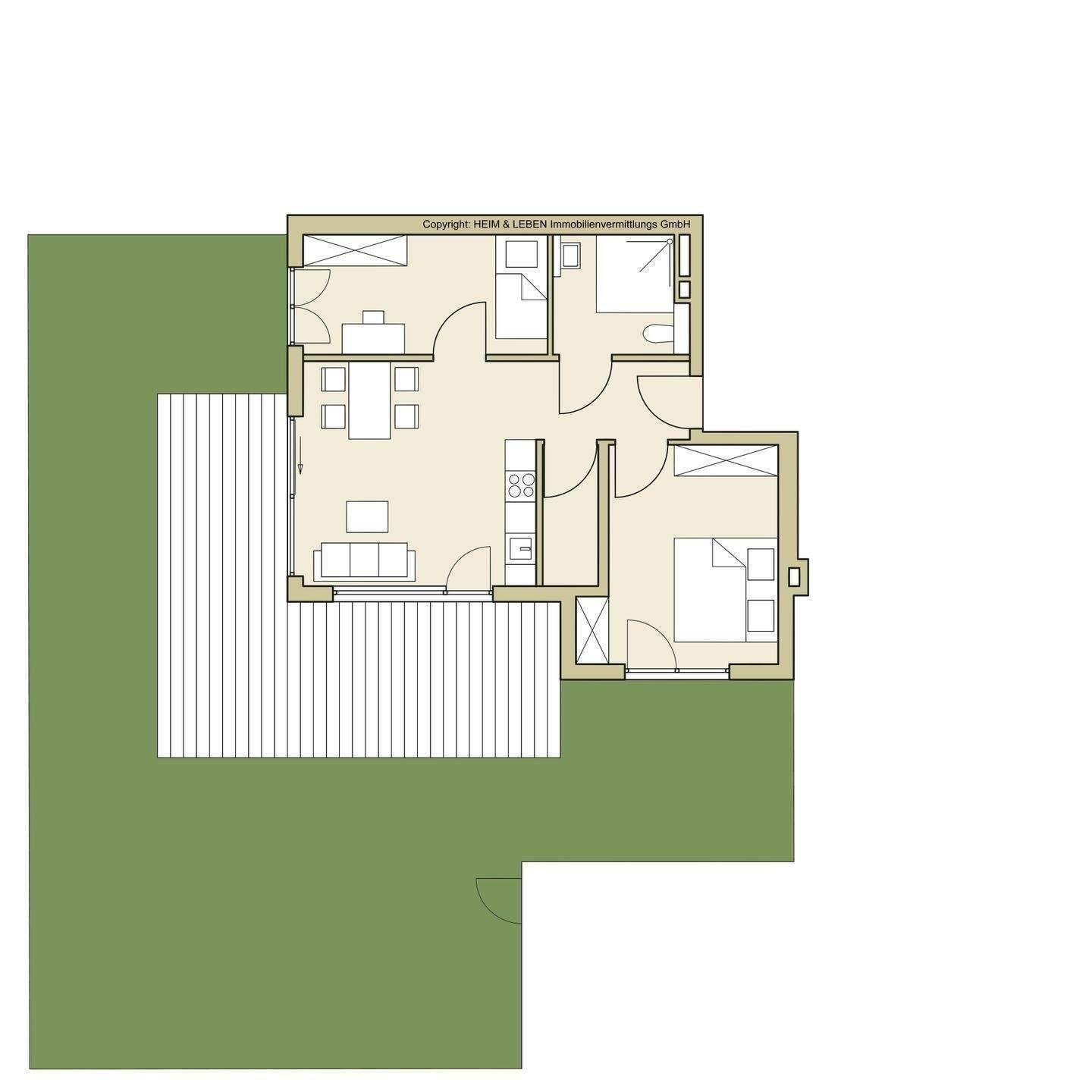Whg 3 – Wohnensemble „Schönauer Weg“ – 3 Zimmer-Gartenwohnung – 81825 München – Vorschaubild 8