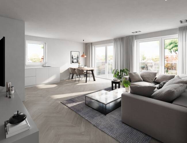 Hochwertige 2-Zi.-Garten-Maisonette mit offenem, großzügigem Raumkonzept in Trudering mit 5% AfA-Steuervorteil. – 81825 München – Vorschaubild 3
