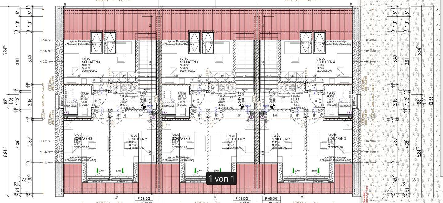 Wohnung 5 Zimmer – Erstbezug mit Küche und 2xBad – 26129 Oldenburg (Oldb) – Vorschaubild 3
