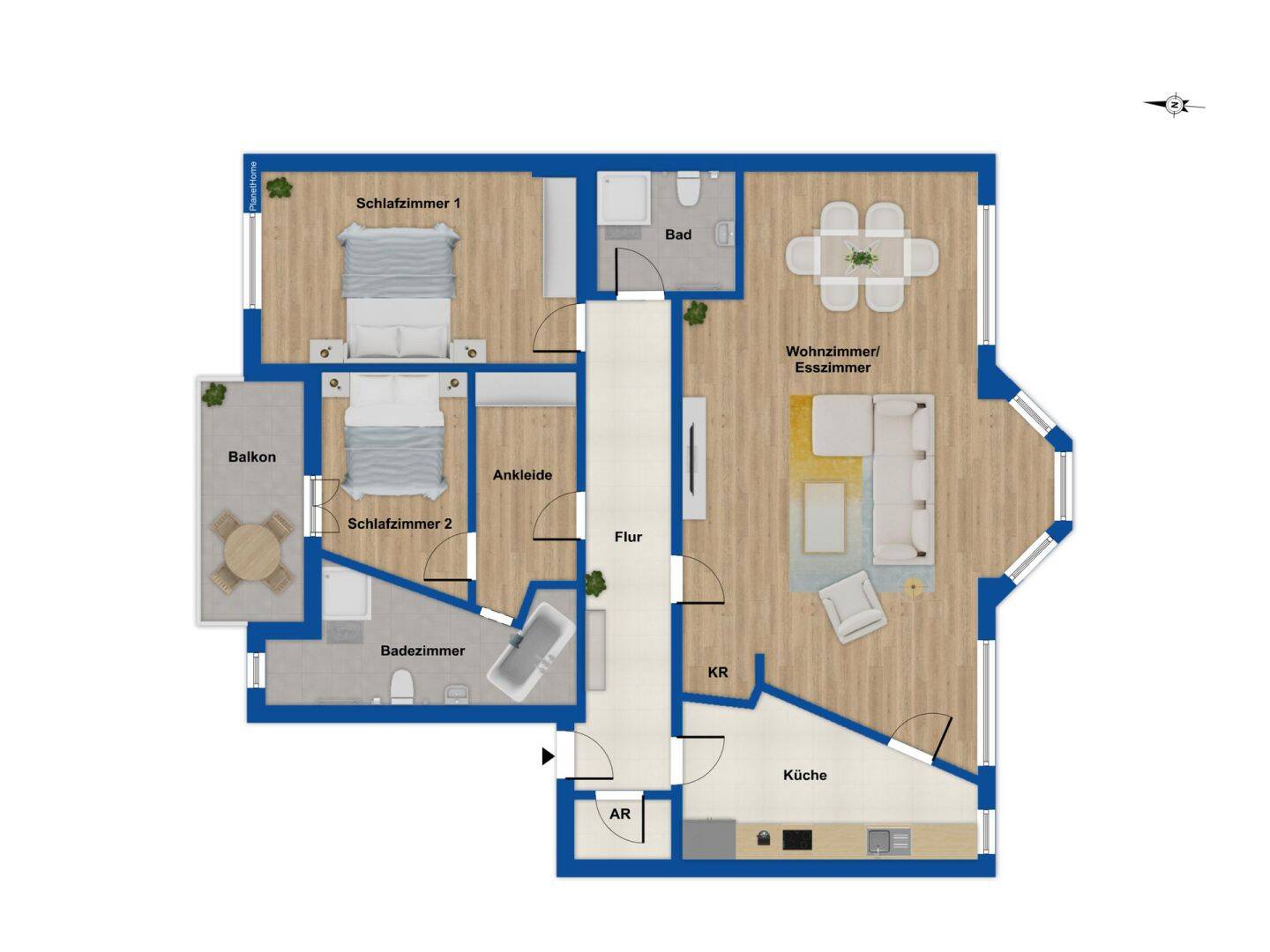 Altbaujuwel in bester Lage- Größzügige 123m² mit Balkon im Dortmunder Kaiserviertel – 44143 Dortmund – Vorschaubild 3