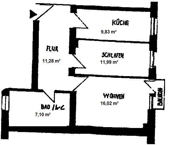 Paket mit 3 Wohnungen in der Neustadt – 1 Wohnung leerstehend, 2 Wohnungen vermietet – 1097 Dresden – Vorschaubild 3