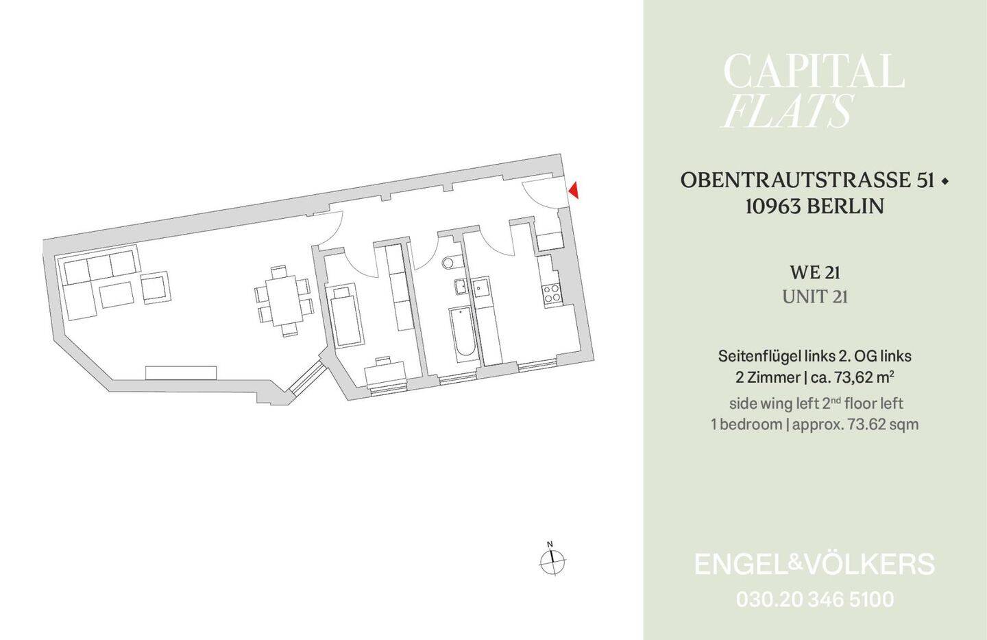 73 m² Kreuzberg – ruhig & mittendrin – 10963 Berlin – Vorschaubild 4