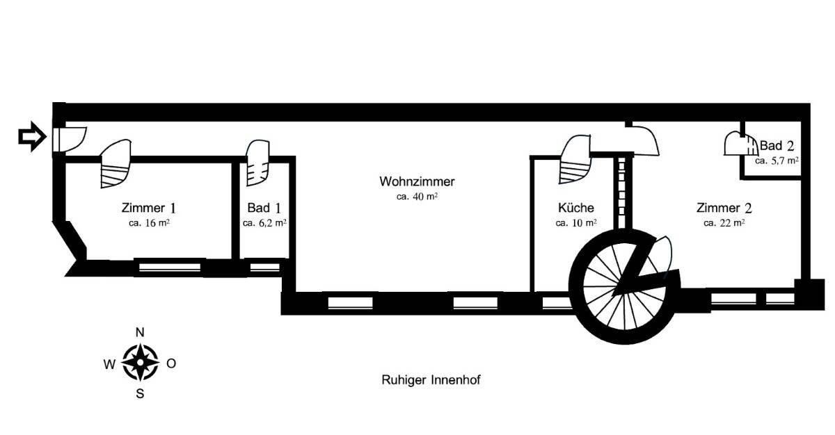 Bestlage, 100 qm Altbau, ruhig, hell, Wilmersdorf – 10717 Berlin – Vorschaubild 3