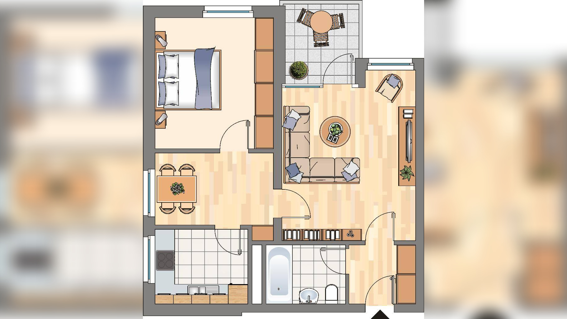 2-Zimmer-Wohnung mit Balkon in Dortmund Scharnhorst – 44328 Dortmund – Vorschaubild 3