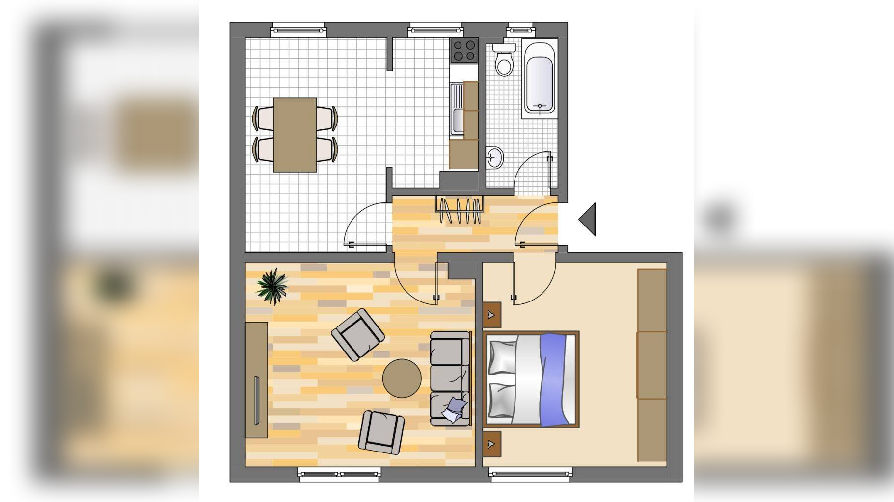 2-Zimmer-Wohnung in Dortmund Gartenstadt – 44141 Dortmund – Vorschaubild 3