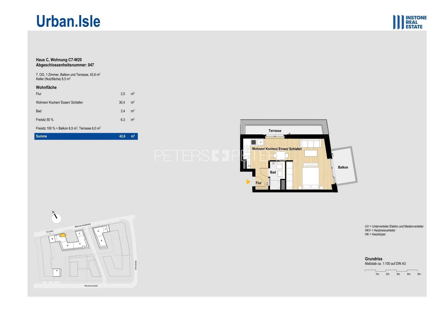 + Neubauwohnung in der Endetage in Rothenburgsort + Urban.Isle + – 20539 Hamburg – Vorschaubild 6