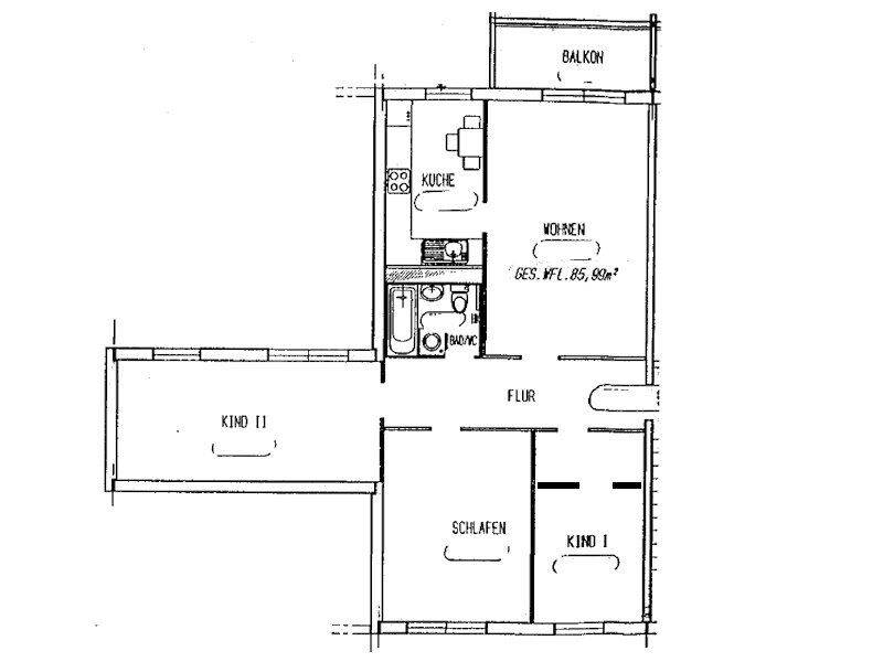 4 Raumwohnung im Dachgeschoss unweit vom Kulkwitzer See – 4207 Leipzig – Vorschaubild 3