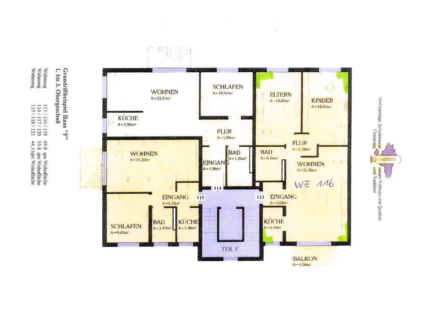 attraktive 3 Raum Wohnung mit Balkon , Lift und Stellplatz, vermietet – 9125 Chemnitz – Vorschaubild 5
