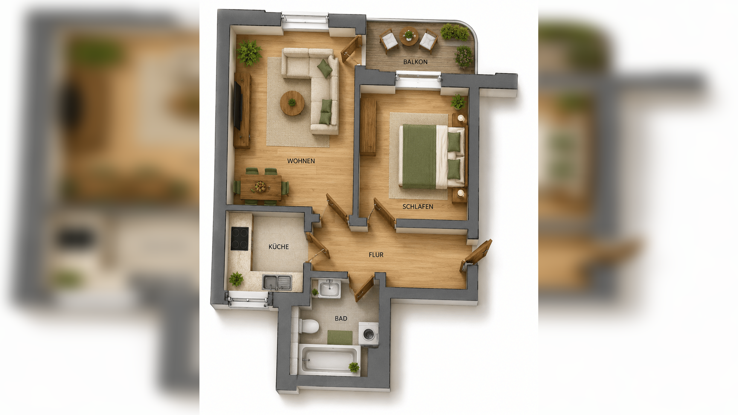 Aktuell Leerstehend/ optimal für Eigennutzung mit Tageslichtbad und Balkon – 13587 Berlin – Vorschaubild 3