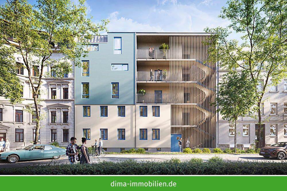 Moderne DG-Maisonette nähe Volkspark mit Süd-Balkon, 2 Bädern, Aufzug, Garage u.v.m. – 4229 Leipzig – Vorschaubild 6