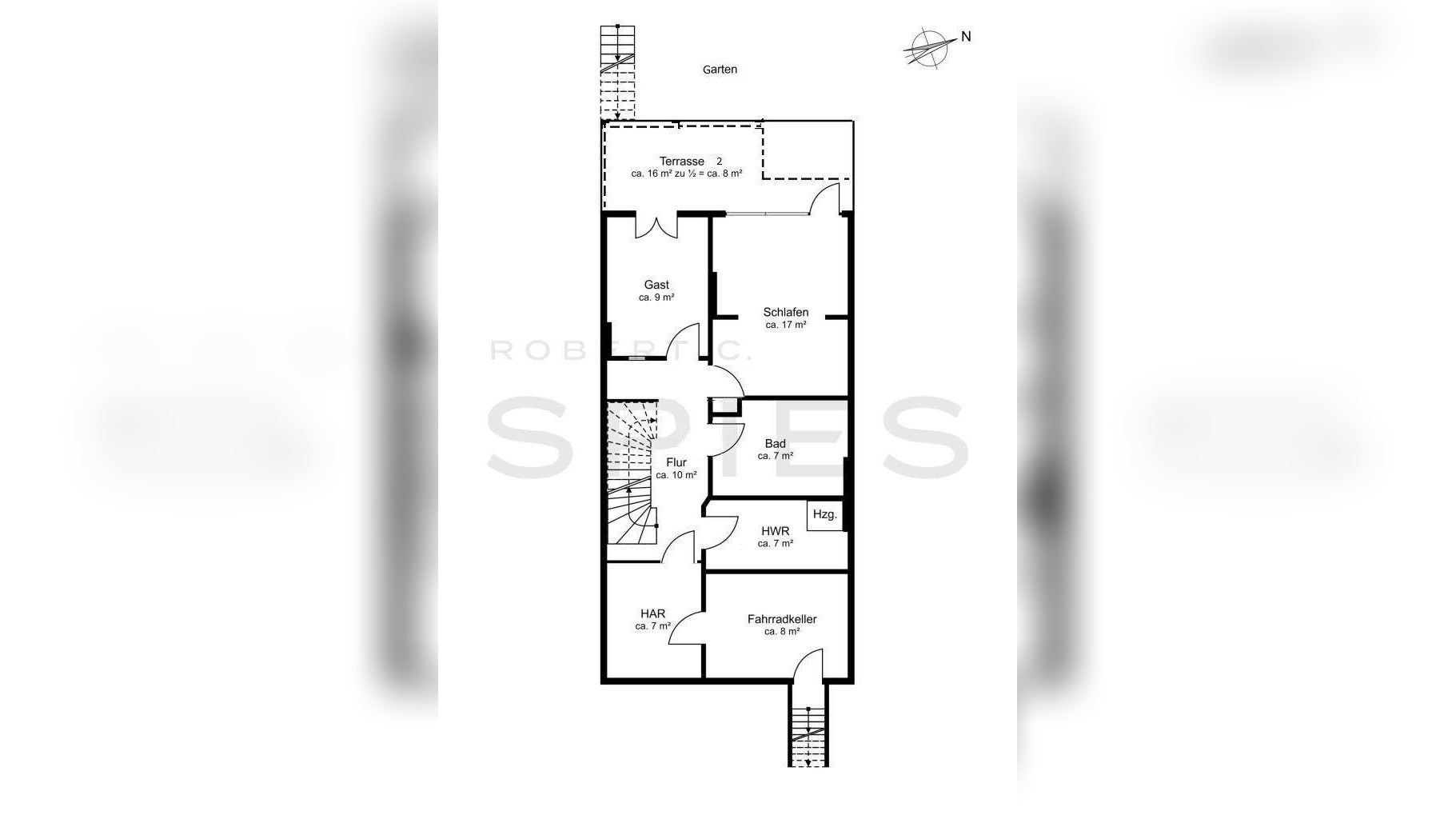 Traumhafte Maisonettewohnung – hochwertig saniert mit Gartenidylle – 28205 Bremen – Vorschaubild 4