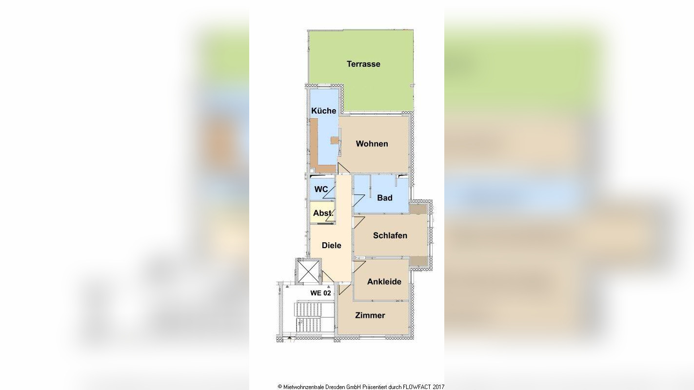 Exklusive 4 Zimmer Wohnung mit großer Terrasse in Plauen! – 1187 Dresden – Vorschaubild 3