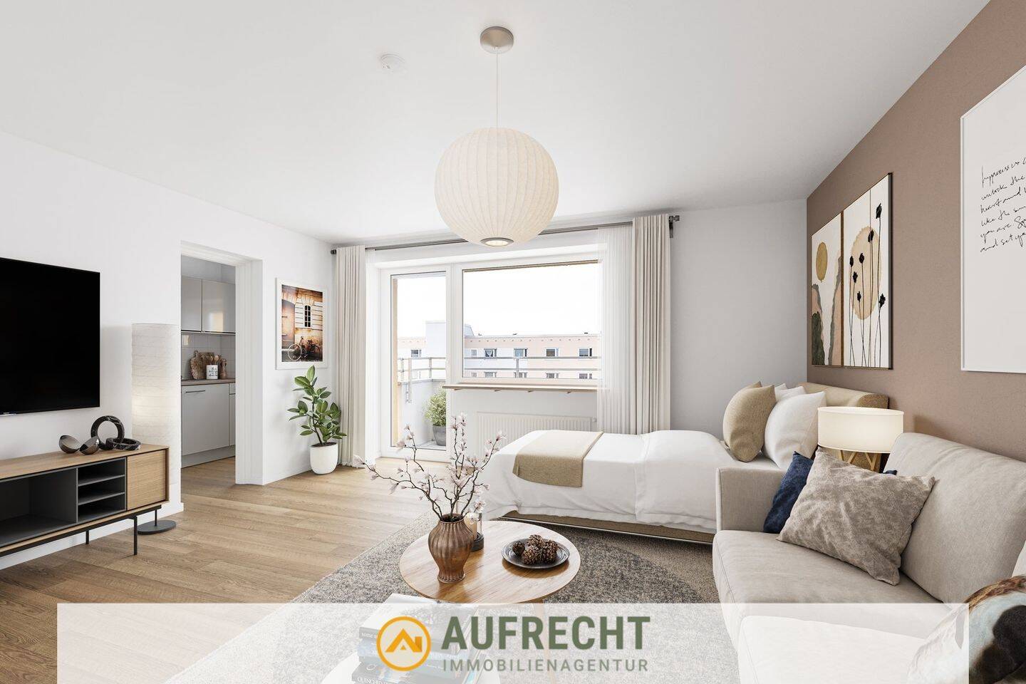 AUFRECHT °Hoch hinaus wohnen° – Gemütliches 1-Zi.-Apartment mit Balkon – 80995 München – Vorschaubild 4
