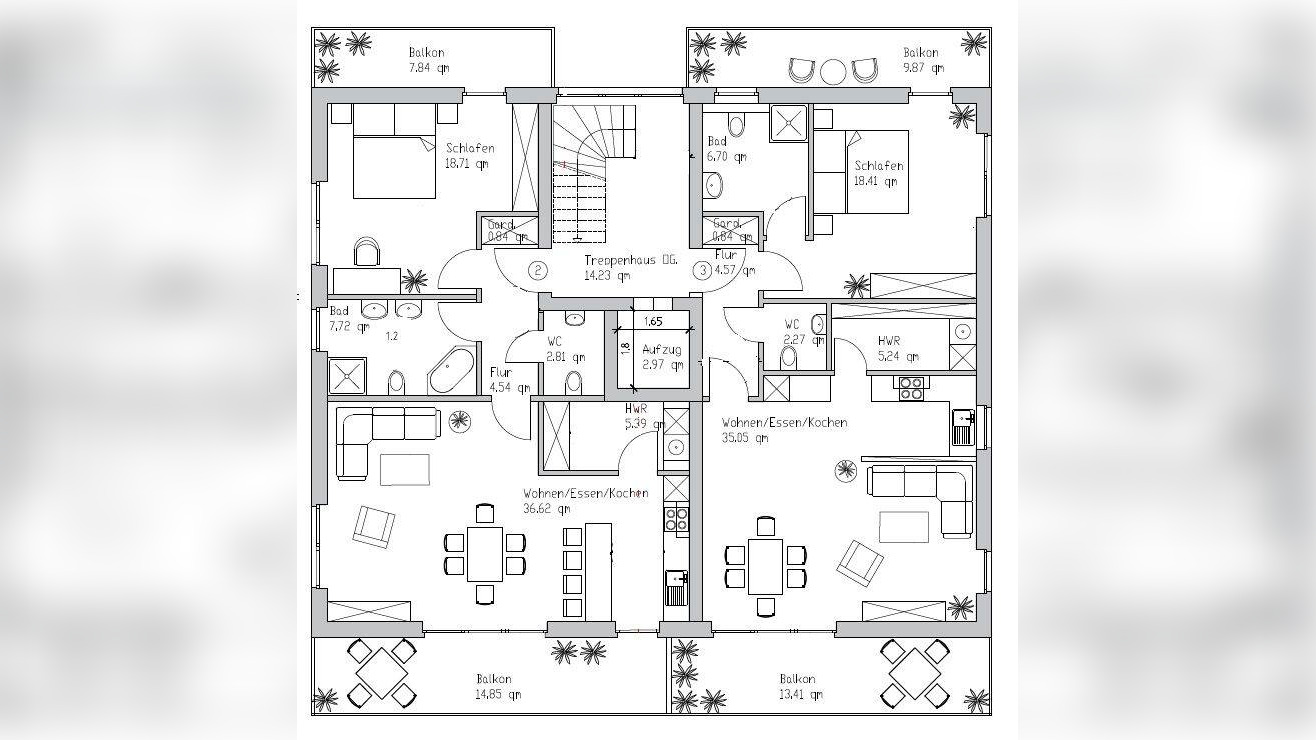 Nachhaltig investieren: Tolle Neubau-Obergeschosswohnung in Oldenburg -KfW 40 EE QNG – 26135 Oldenburg (Oldb) – Vorschaubild 4