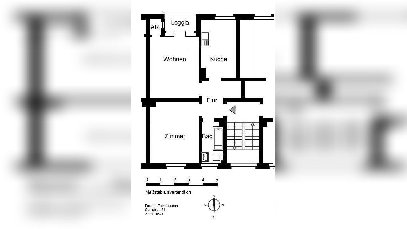 Demnächst frei! 1-Zimmer-Wohnung in Essen Frohnhausen – 45144 Essen – Vorschaubild 3
