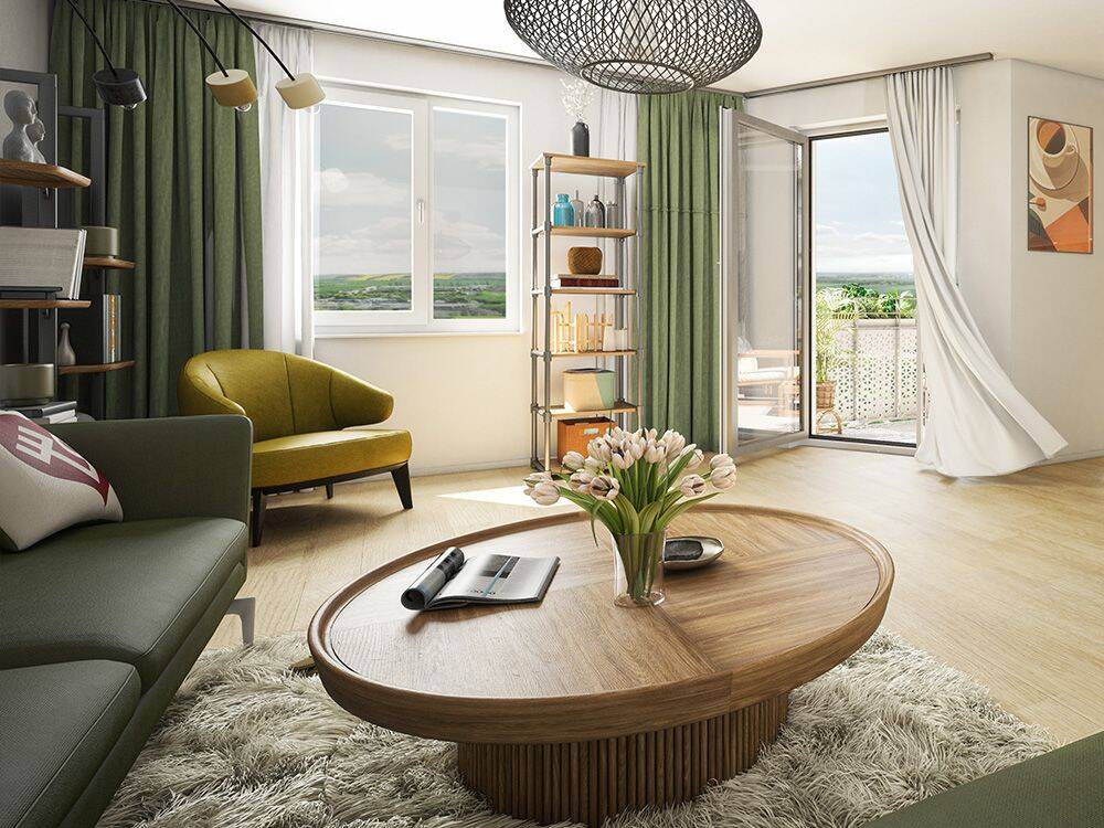 Wohnung mit Loggia | Erstbezug | Sep. Küche mit Essplatz | Bad mit Dusche | Aufzug  | Smart-Home – 99091 Erfurt – Vorschaubild 3