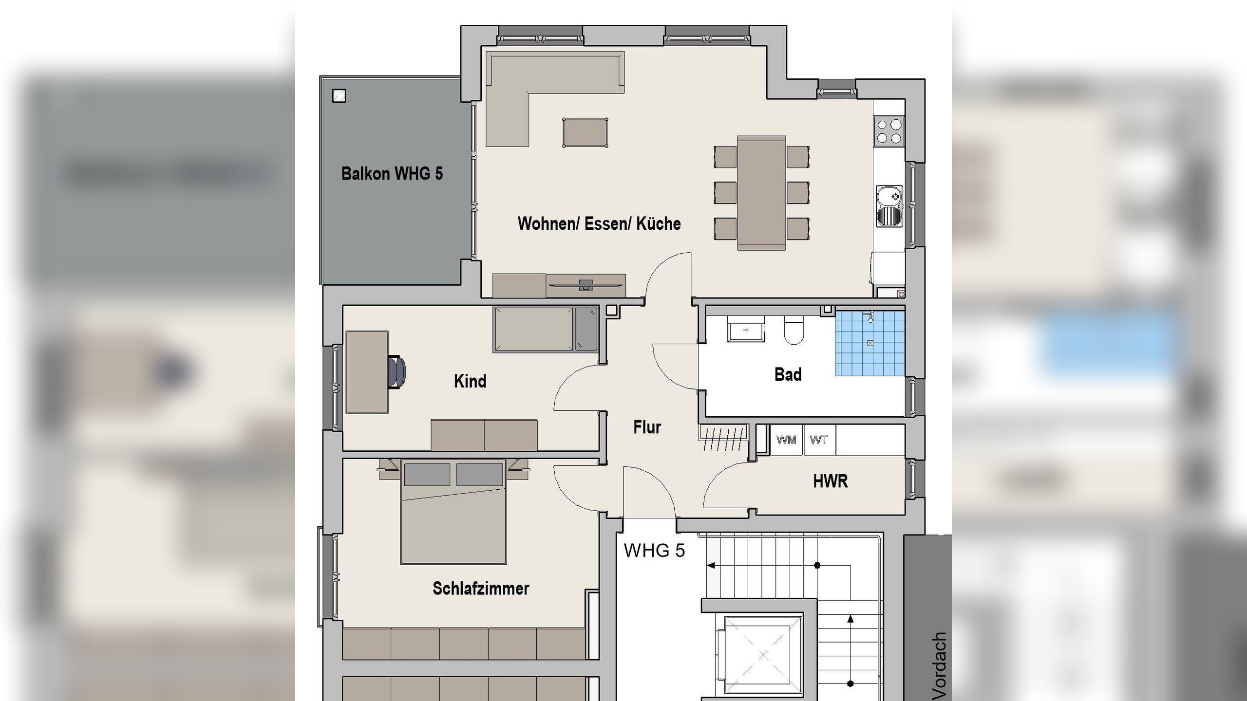 Neubau von 6 Eigentumswohnungen (Wohnung 5) – 59075 Hamm – Vorschaubild 5