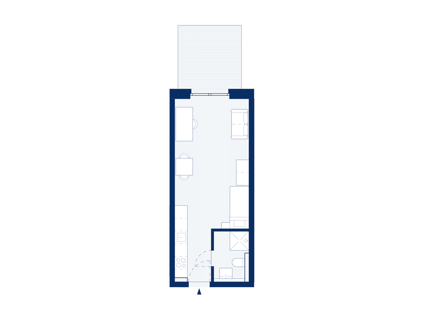 1-Zimmer-Apartment mit Terrasse zur Parkseite (B03) – 53129 Bonn – Vorschaubild 4